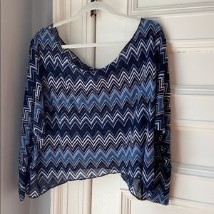 Off The Shoulder Chevron Top